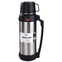 洁雅杰旅行壶保温壶不锈钢大容量2L保温瓶真空保温水壶本色 车载旅行壶本色 2L