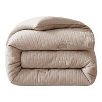 雅鹿·自由自在A类华夫格被子抗菌大豆纤维春秋冬季棉被芯双人6斤200x230cm 米咖 A类抗菌-米咖