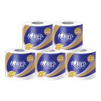 心相印卷纸心柔系列有芯卷筒纸纸巾卫生纸擦手卷纸家庭装 4层140g*5卷