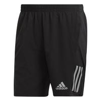 adidas简约舒适梭织跑步运动短裤男装夏季阿迪达斯   黑色/深银灰   L