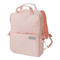 宜丽客(ELECOM)单反相机包双肩包时尚旅行摄影包摄像微单背包男女大容量 M号樱花粉+密码锁