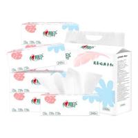 心相印 抽纸面巾纸三层母婴抽纸餐巾纸实惠家庭装纸抽 3层8包提装