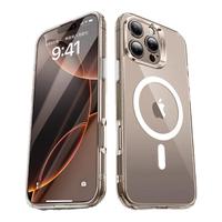 亿色【Ai按键支点壳】适用iphone16promax手机壳苹果16pro保护壳Magsafe磁吸充电镜头支架防摔高端 【剔透白】送钢化膜丨MagSafe磁吸 iphone 16 pro max