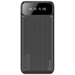 毕亚兹 超薄小巧 移动电源 四线可拆卸  10000mAh 黑