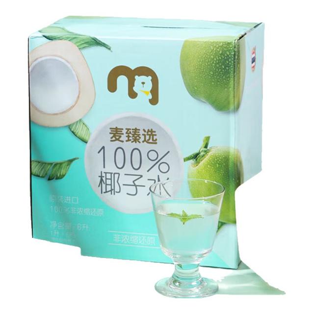 今日必买：麦臻选 进口100%NFC椰子水 1L*6