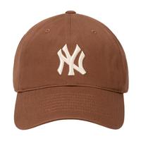 美职棒(MLB)男女帽子软顶棒球帽休闲鸭舌帽户外运动夏季遮阳帽 纽约洋基队/浅棕色/66 均码 F