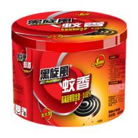 黑旋风 black swirl-wind艾草蚊香加大盘家用驱蚊灭蚊除蚊药蚊不叮蚊香盘支架桶装 加大型40盘*1筒+接灰盘