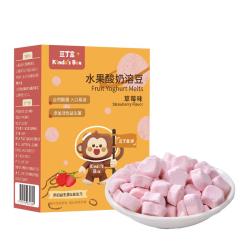 豆丁盒 水果溶豆儿童零食溶溶豆易吞咽草莓味9g益生菌益生元宝宝零食 水果酸奶溶豆草莓味9g