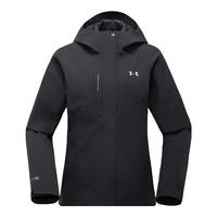 安德玛户外登山三合一冲锋衣女2025春季旅游保暖棉内胆防水夹克 漫暮黑 XL