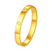 水贝黄金足金999四叶草花纹戒指黄金戒指女款5D工艺 四叶草戒指16圈口+金重约0.5克