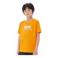 361°童装男女童短袖针织衫夏季速干儿童T恤中大童冰爽上衣 亮橘色1201-男童 170cm