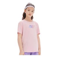 361°童装男女童短袖针织衫夏季速干儿童T恤中大童冰爽上衣 杏花粉1202-女童 170cm