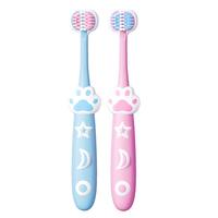 恐龙医生 儿童三面牙刷 蓝色+粉色