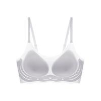 都市丽人内衣女无钢圈凉感无痕小凉风轻果冻条软支撑文胸胸罩2B322L 柠檬黄 M