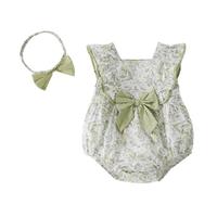 【纯棉】夏款女童婴童三角连体衣包屁服舒适亲肤不连脚新生儿法式