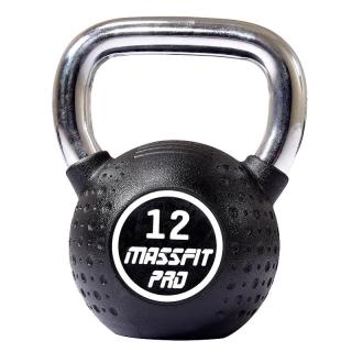 马西（MASSFIT）商用PU壶铃房器材壶铃球提壶哑铃家用私教壶铃 黑色PU壶铃12KG单只