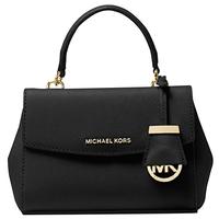 MICHAEL KORS 迈克高仕 MK Ava 超小号皮质翻盖迷你手提包单肩斜挎包 黑色 001 NS