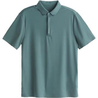 帕罗（PALUOPO）纯色POLO衫男商务休闲冰丝凉感通勤抗菌短袖刺绣夏季上衣 军绿 XL(180/96A)