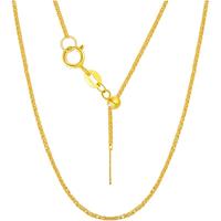 中国黄金(CHINA GOLD)18K金肖邦链女款简约百搭素链锁骨链爱人 18K金肖邦链