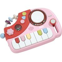 贝恩施婴幼儿玩具0-1-3岁宝宝手拍鼓电子琴二合一早教音乐玩具6个月 【维米耶粉】小象电子琴