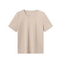 京东京造京东京造短袖女T恤纯棉女士t恤25春季女装打底衫白小T 燕麦色 2XL 2XL (175/100B)145~160斤