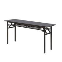 墨例 折叠桌电脑桌弹簧桌子椅会议室培训桌长条桌折叠书桌学习台式桌 黑色双层-100*40**75cm