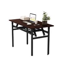 墨例 折叠桌电脑桌弹簧桌子椅会议室培训桌长条桌折叠书桌学习台式桌 黑色双层-80*60**75cm