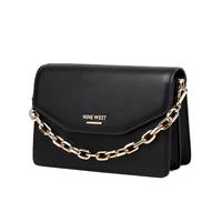 NINE WEST包包女包奢侈品2025斜挎包女士小方包女女友 经典黑【精美礼盒包装 贺卡】