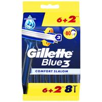 吉列（Gillette）吉列一次性剃须刀Blue 3 3层8个头装-塑料软装 Blue3一次性剃须刀3层8个头装