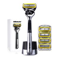 吉列剃须刀手动 云感 2层刀片吉列刀片刮胡刀手动便携款 送男生 非吉利 1刀架 5刀头 【致护引力盒】