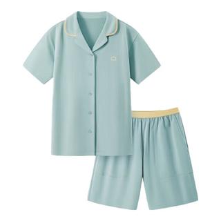 蕉内【周冬雨同款】301H女士睡衣纯棉春夏带杯短袖短裤翻领家居服套装