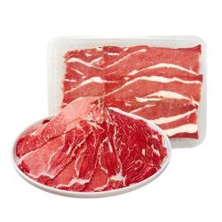 牛鲜尊 鲁西黄牛 原切牛肉片 肥牛片900g 火锅炒菜烤肉食材 生鲜牛肉