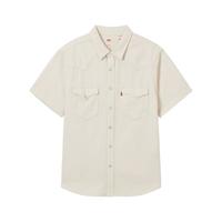 Levi's李维斯25年春夏男士复古美式时尚简约休闲短袖牛仔衬衫 浅褐色 XS
