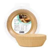 得力（deli）得心空气炸锅纸 圆形50片 硅油纸吸油纸烘焙烤箱垫纸 适用3L以上炸锅 LQ707