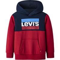 Levi's 李维斯儿童装男女童套装加绒两件套秋冬款保暖套头卫衣长裤 正黑色 150 /72 【身高140-152cm】