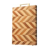 双枪（Suncha）棋盘格相思木菜板家用砧板粘板双面可用切菜案板40*28*3cm  相思木【40*28厚3cm】鎏金把手