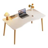 众豪电脑桌台式简易桌子出租屋女生学习写字书桌长方形卧室家用办公桌 暖白色60*40cm