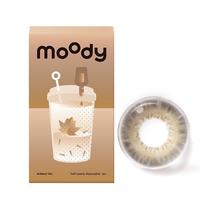 moody美瞳半年抛彩色隐形眼镜大小直径1片装 红豆奶昔400度 1副需拍2件-蜜感粉棕调-红豆奶昔