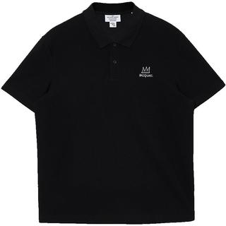 杰克·琼斯（JACK&JONES）男装25年凉感POLO衫男士翻领短袖T恤夏季高端商务休闲半袖BSQ联名 S03黑色 XL