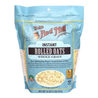 鲍勃红磨坊（Bob's Red Mill）即食燕麦片454克  全谷物纯麦片冲饮营养代餐 【全谷物】即食燕麦片454g