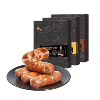 锋味派烤肠纯肉香肠 400g*3 盒早餐火腿肠热狗肠脆皮肠空气炸锅烧烤食材 【热销TOP】原味1+黑椒1+玉米1