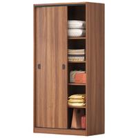 星都实木生态板推拉门衣柜家用出租房卧室更衣柜收纳柜二门实木衣柜 100*50*200cm(送货到家)