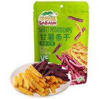 沙巴哇(Sabava)香脆红薯干100g 休闲零食紫薯干番薯干条混合装 100g 1袋 甘薯条干