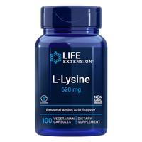 Life Extension沿寿 赖氨酸青少年儿童黄金素氨基酸胶囊颗粒美国 【长高助长素】赖氨酸 100粒