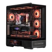 爱国者星璨大岚屏显版机箱游戏电脑台式主机箱支持双360水冷ATX海景房机箱 星璨大岚屏显版 黑/9.16寸高清屏