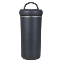 孔雀（Peacock）保温杯 男士咖啡杯316不锈钢高颜值便携手提杯子 烟墨灰 400ml 【316手提式】