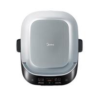 美的(Midea)电饼铛家庭用双面加热 2100W高温微蒸汽烤煎饼锅电子智能触控 下盘可拆洗电饼档 34规格 含钛耐磨烤盘 加深40mm
