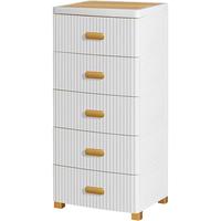 JEKO&JEKO抽屉式收纳柜卧室客厅储物柜衣柜床头柜玩具零食整理柜五斗柜五层 轻奢41cm面宽-5层柜【木质顶板】