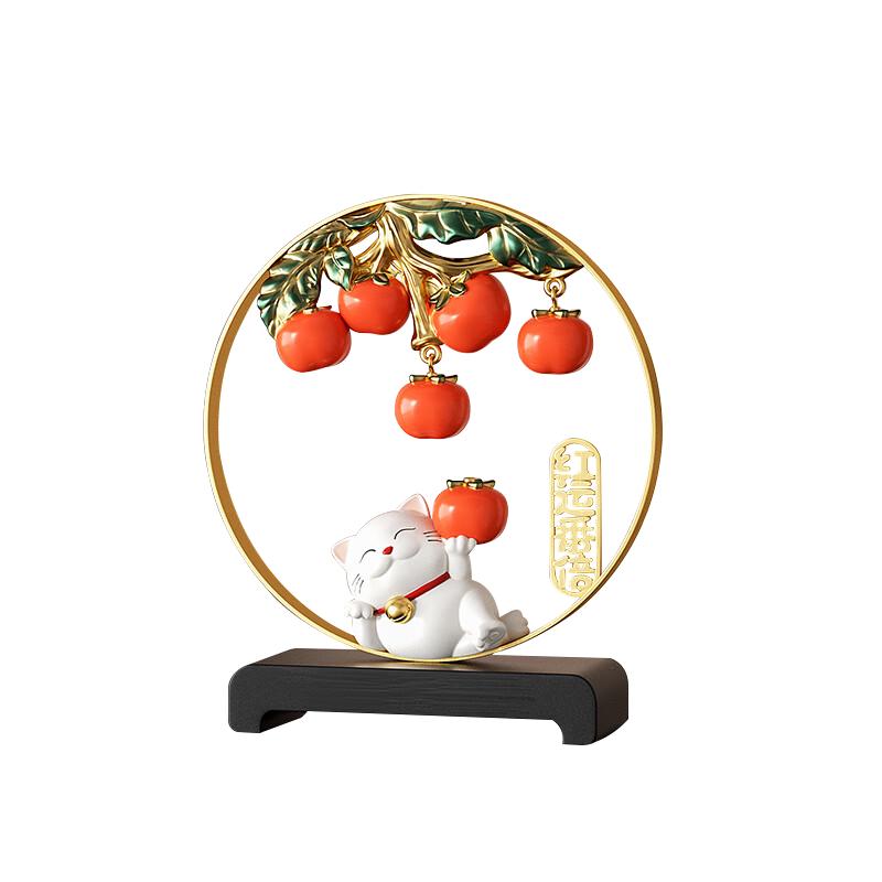 禾笙堂寓意红运番倍招财猫摆件工艺品客厅玄关乔迁办公室开业摆件