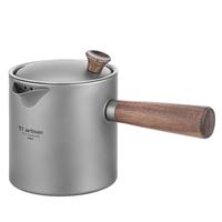 Ti artisan钛工匠纯钛煮茶器户外露营便携防烫公道杯鹰嘴泡茶器功夫纯钛茶具 纯钛双层茶杯